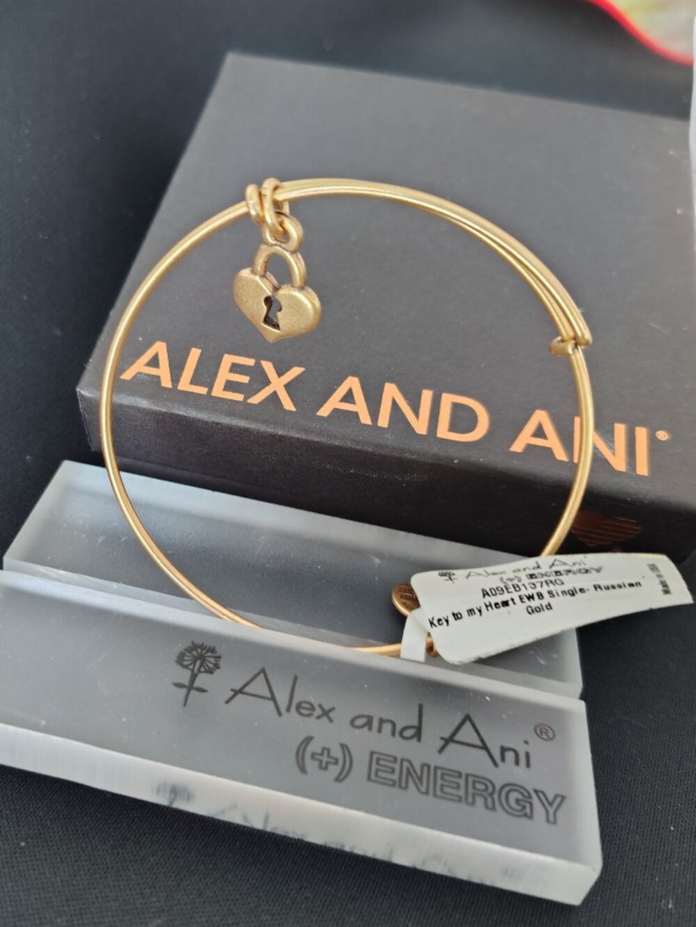New Alex and Ani Heart Key to Love Bangle 824
